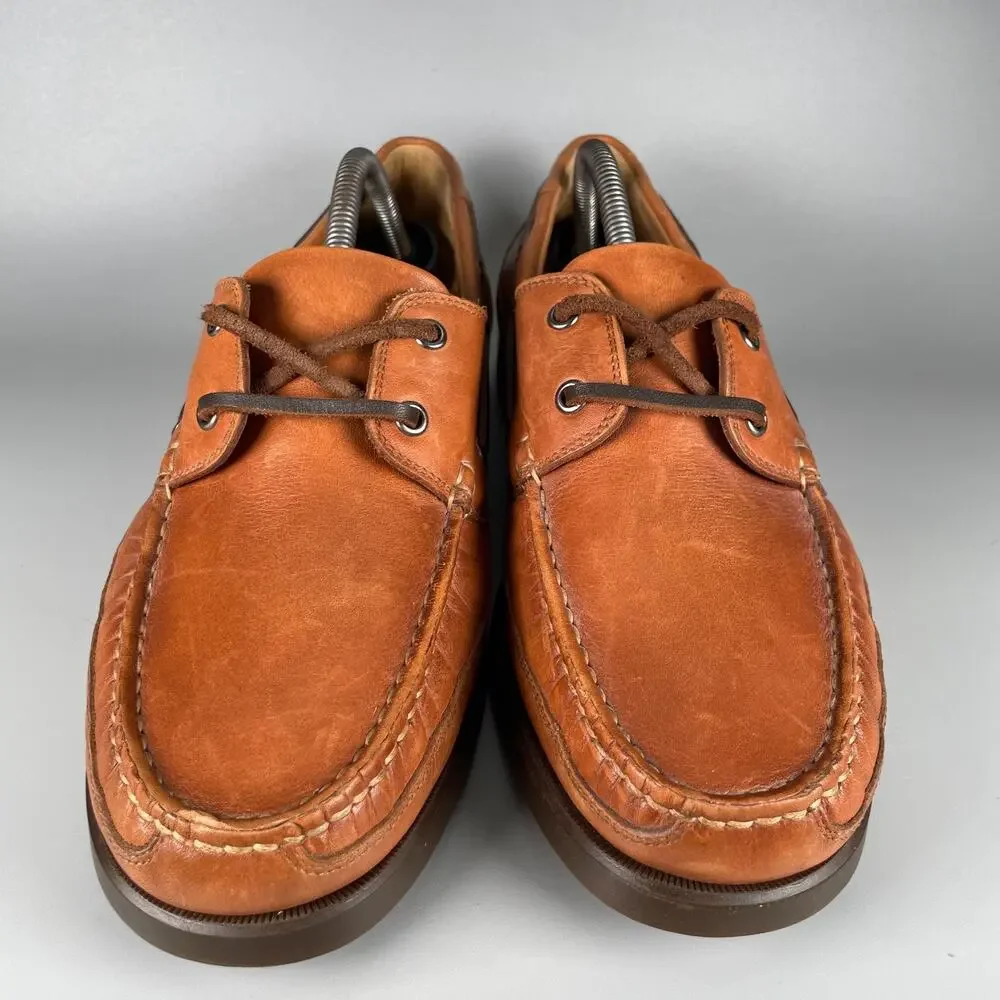 Mephisto Spinnaker Men's 9.5 Brown Leather Boat Shoes Lace-Up Comfort Casual EUC